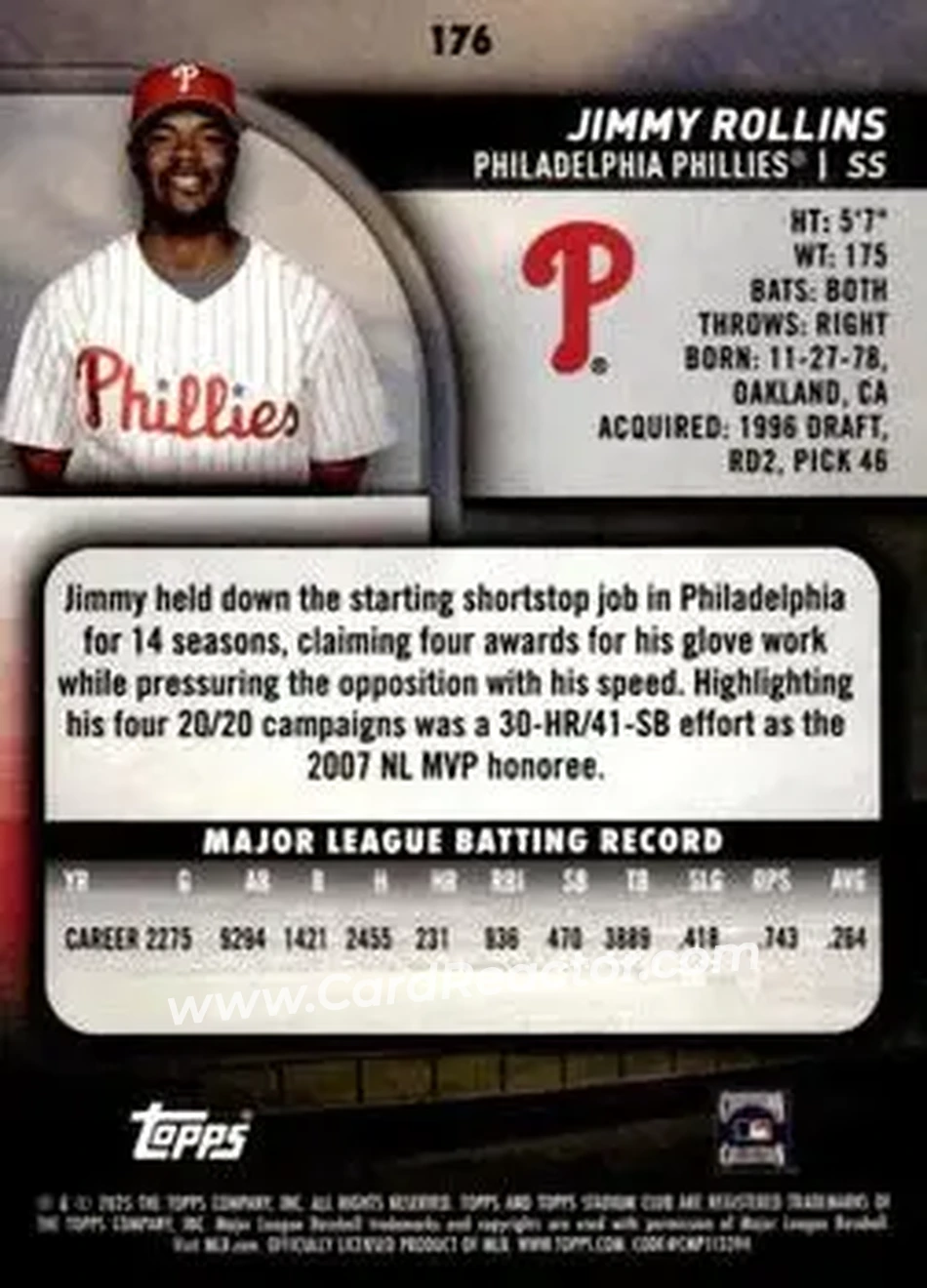 Back of Jimmy Rollins