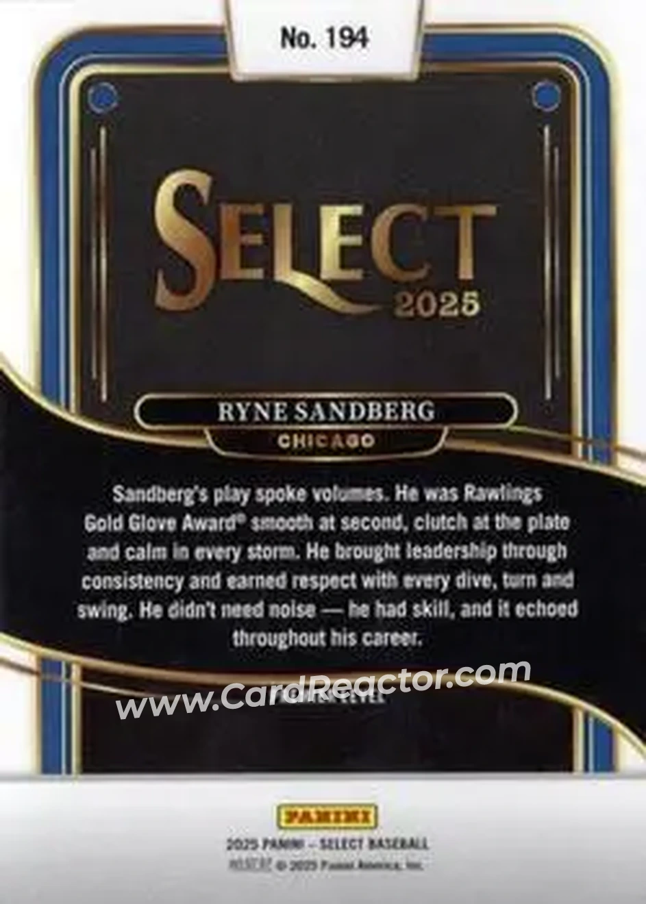 Back of Ryne Sandberg