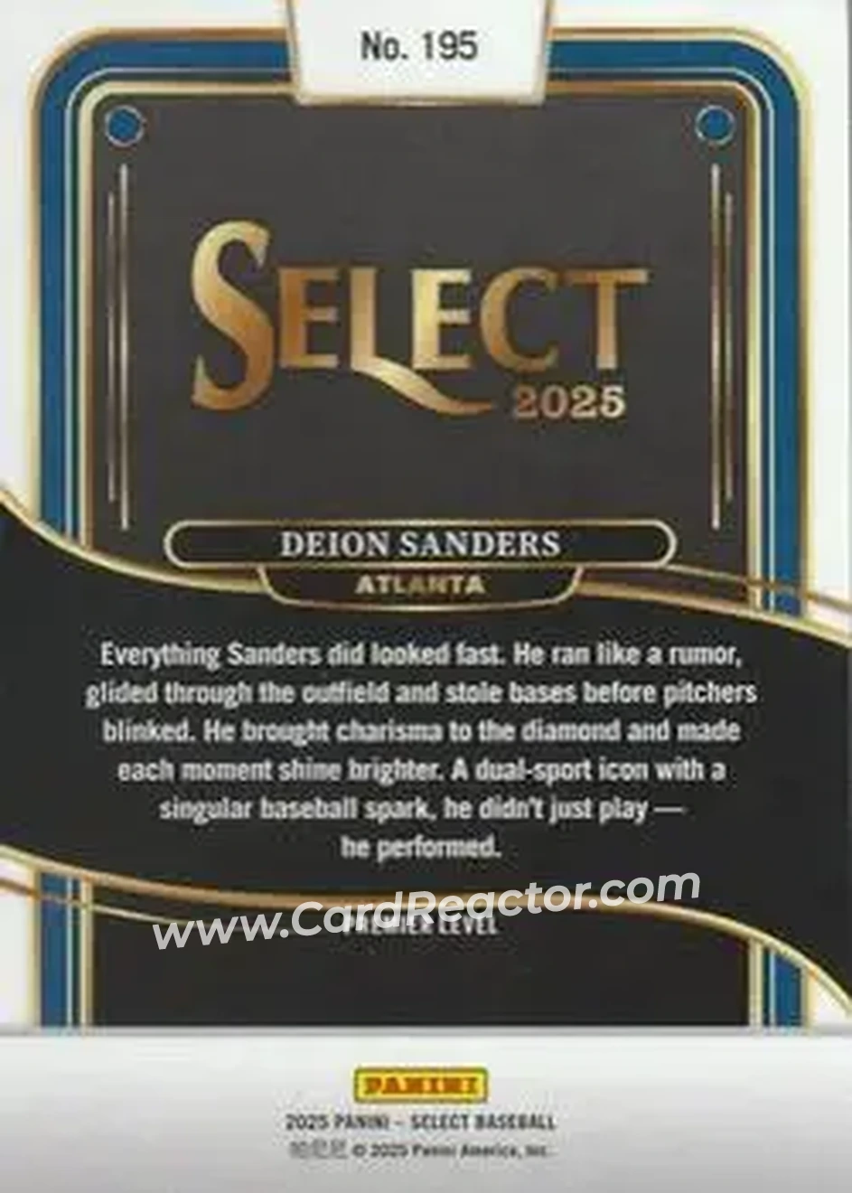 Back of Deion Sanders