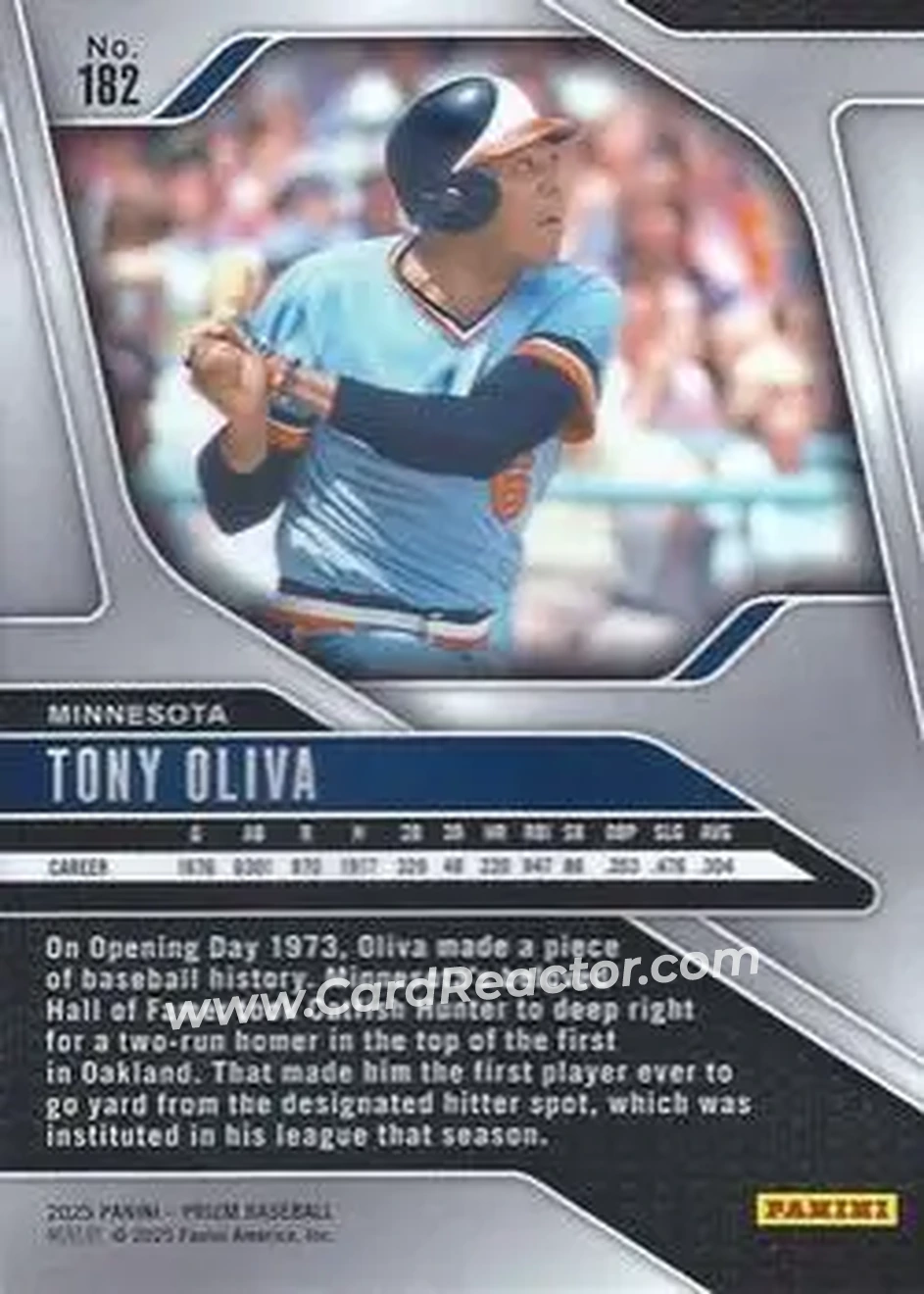 Back of Tony Oliva