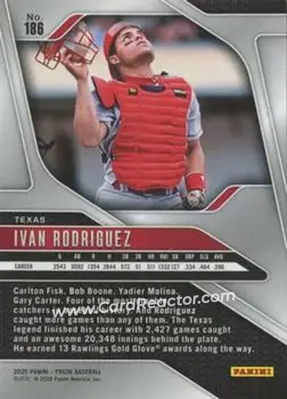 Back of Ivan Rodriguez