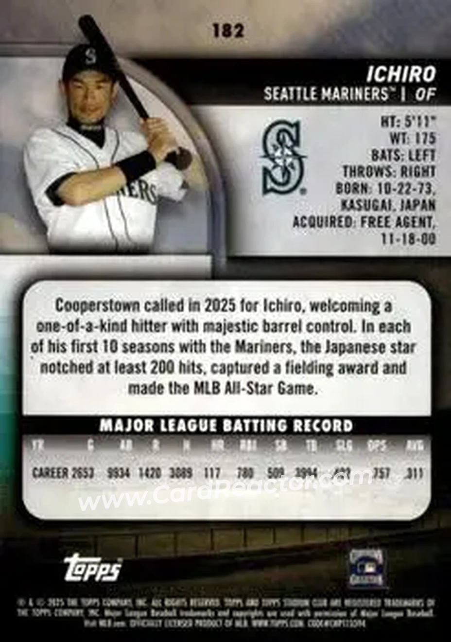 Back of Ichiro