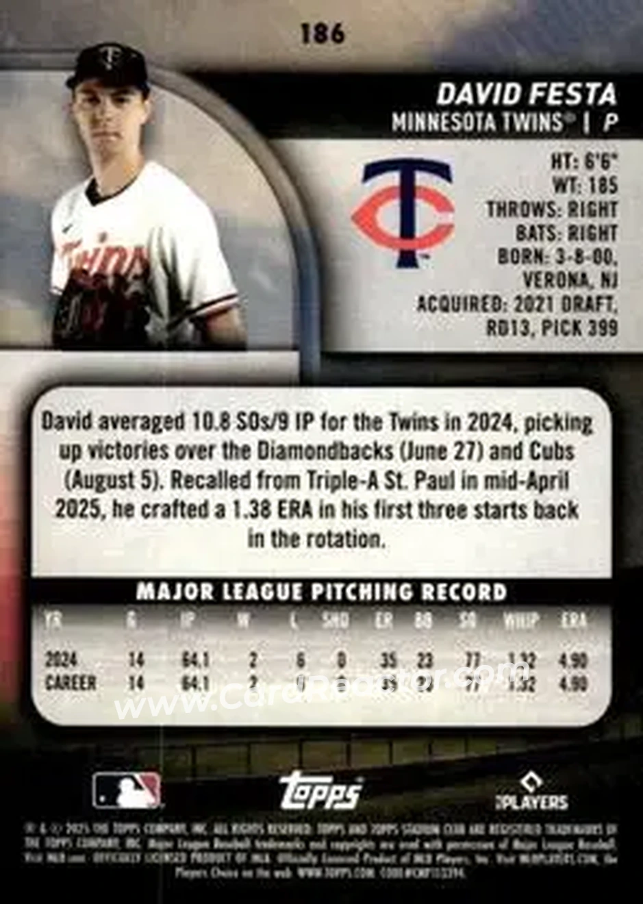 Back of David Festa