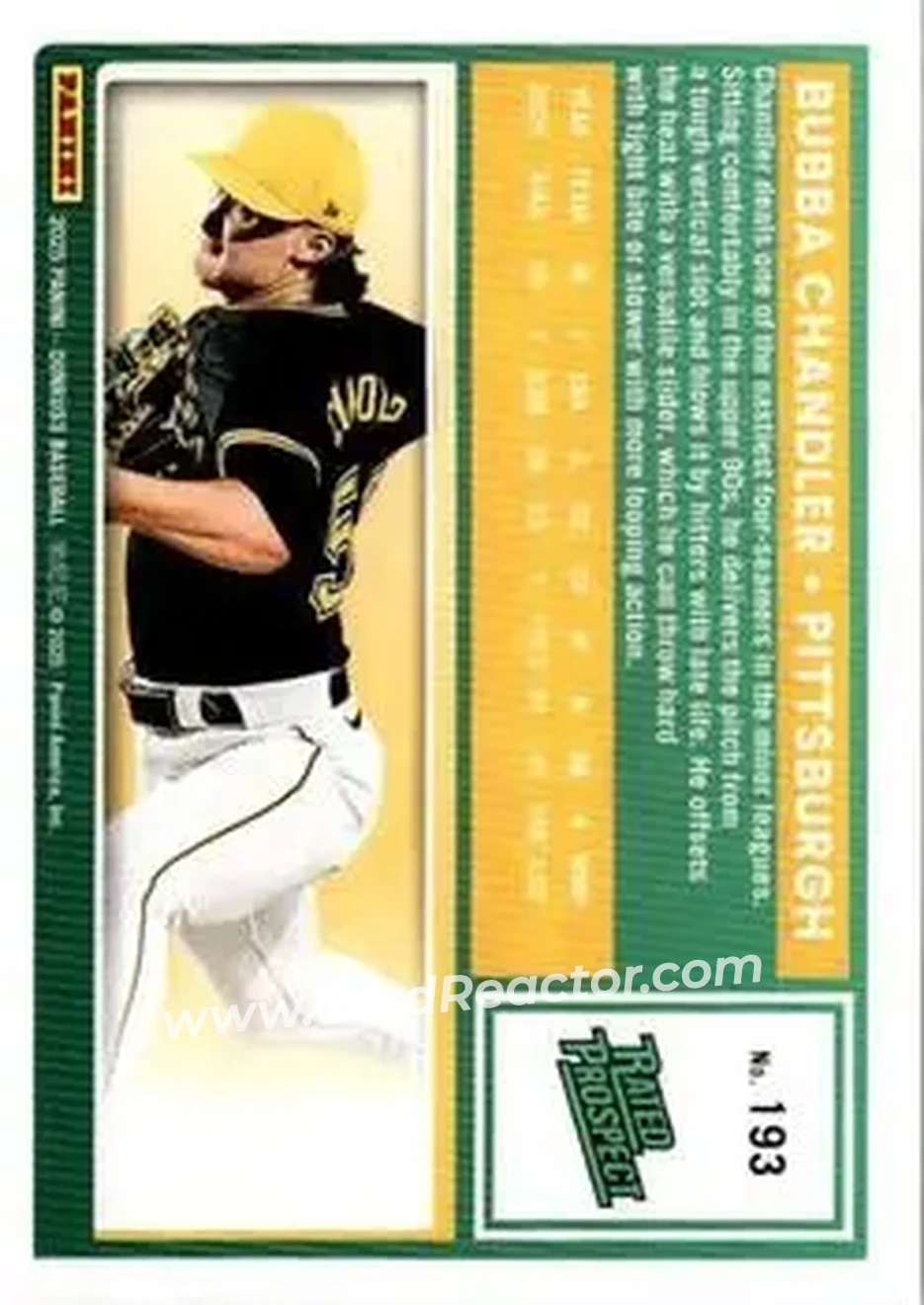 Back of Bubba Chandler