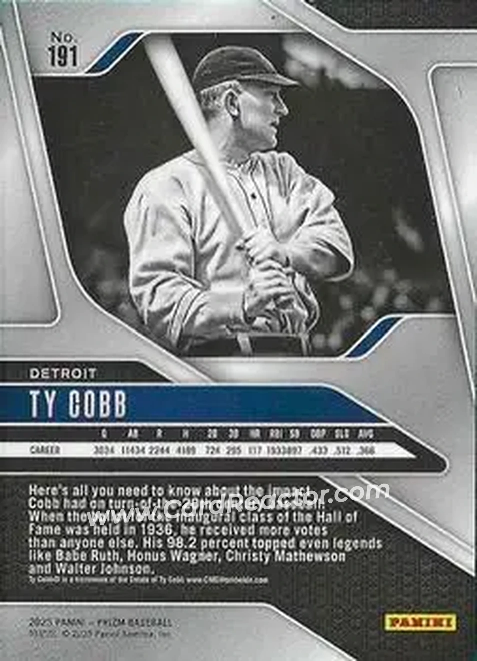 Back of Ty Cobb