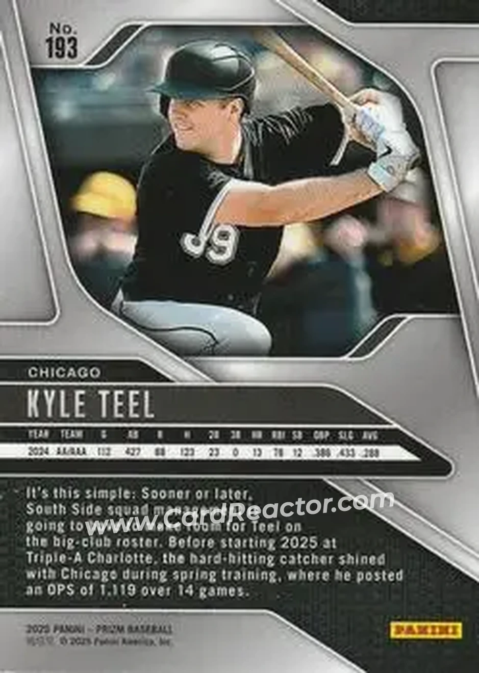 Back of Kyle Teel