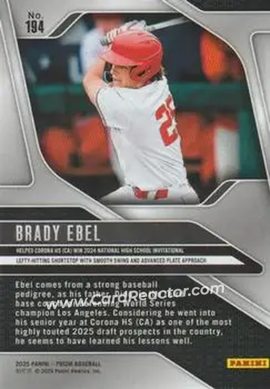 Back of Brady Ebel