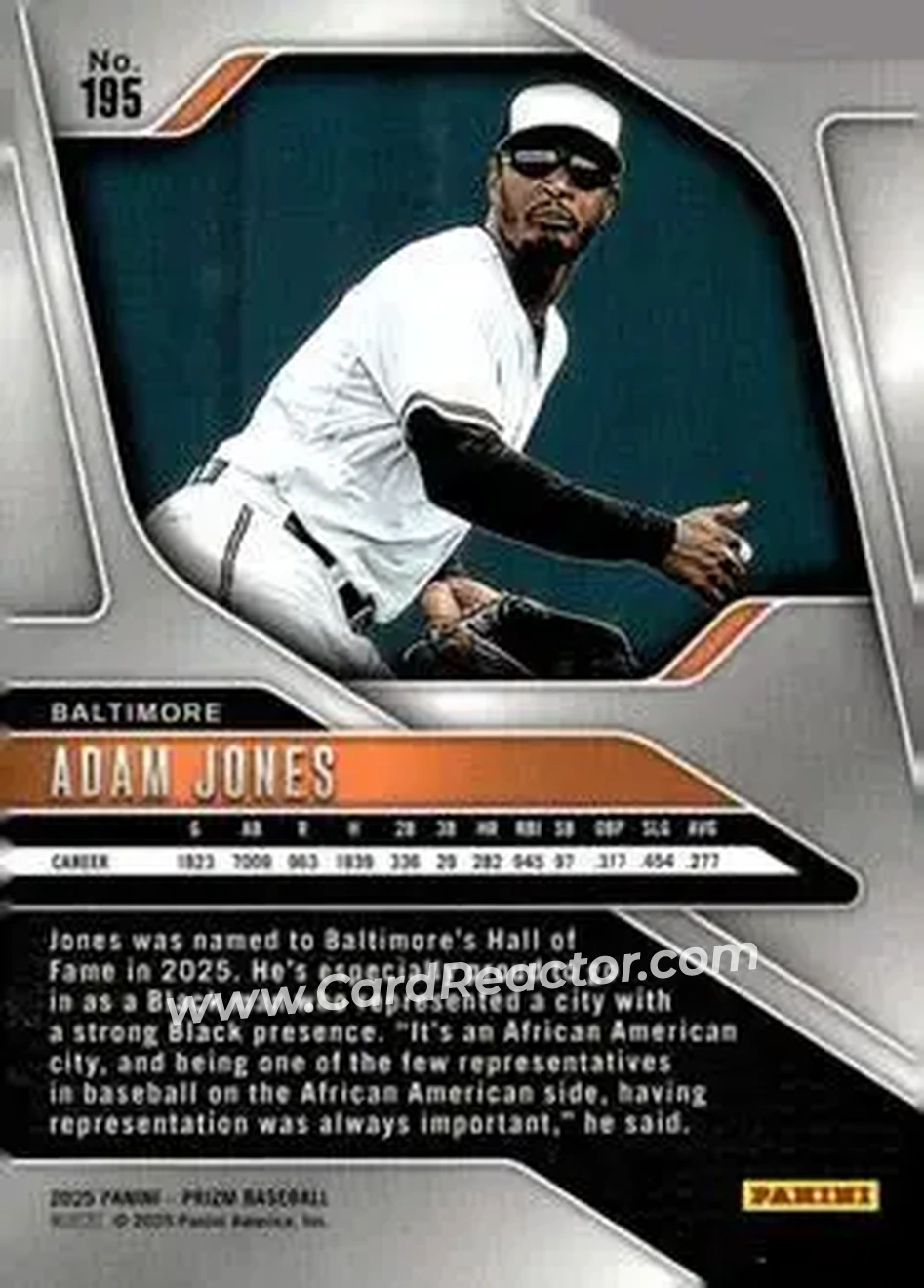 Back of Adam Jones