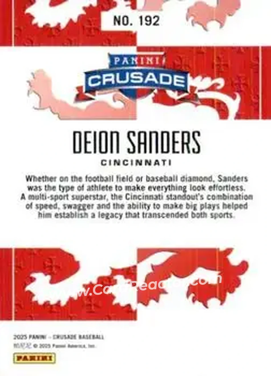 Back of Deion Sanders