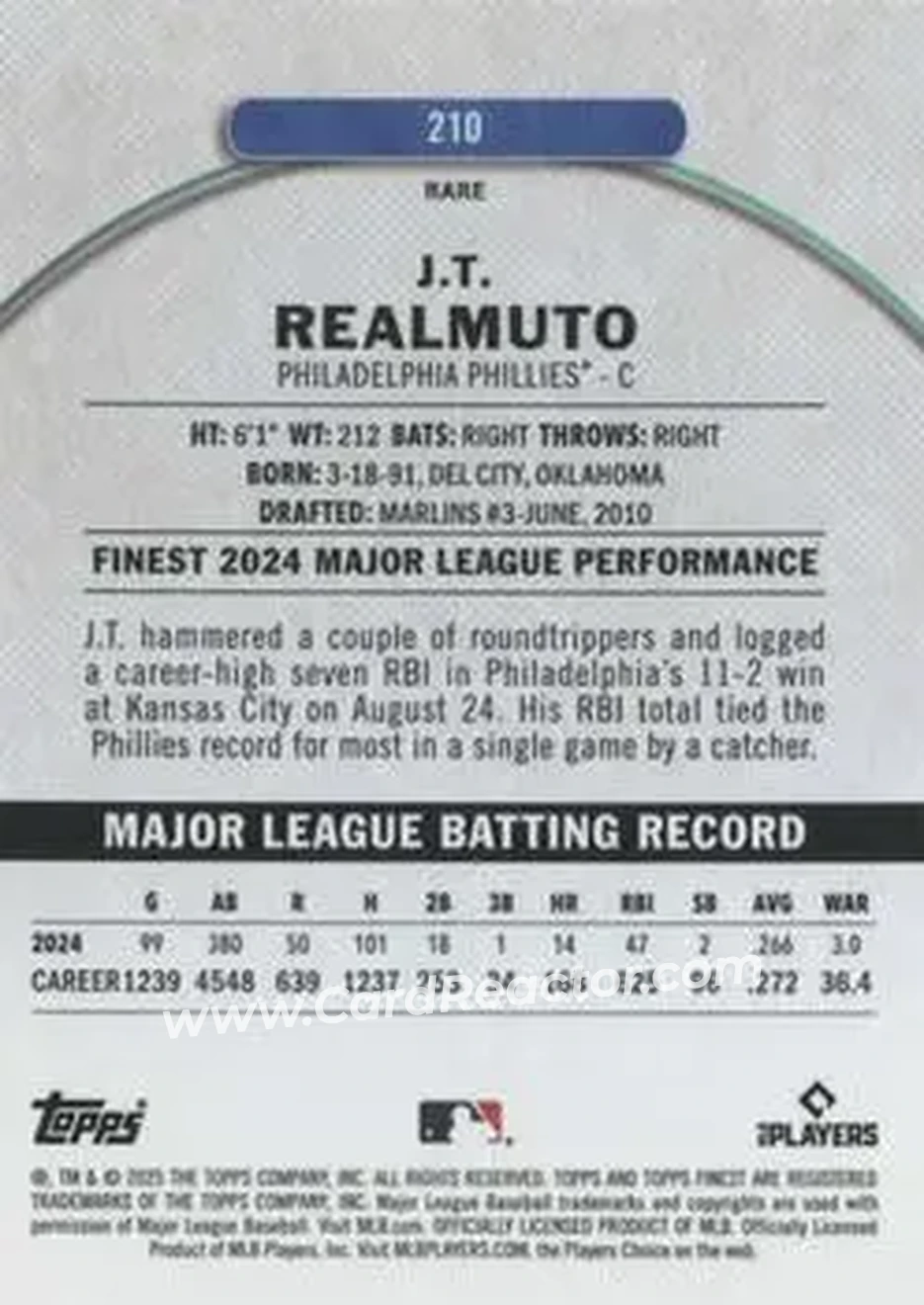 Back of J.T. Realmuto