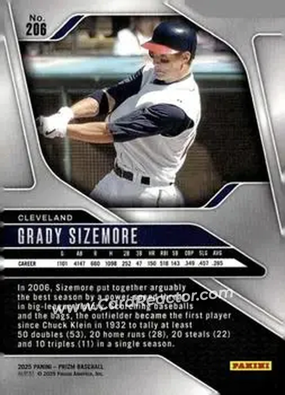 Back of Grady Sizemore