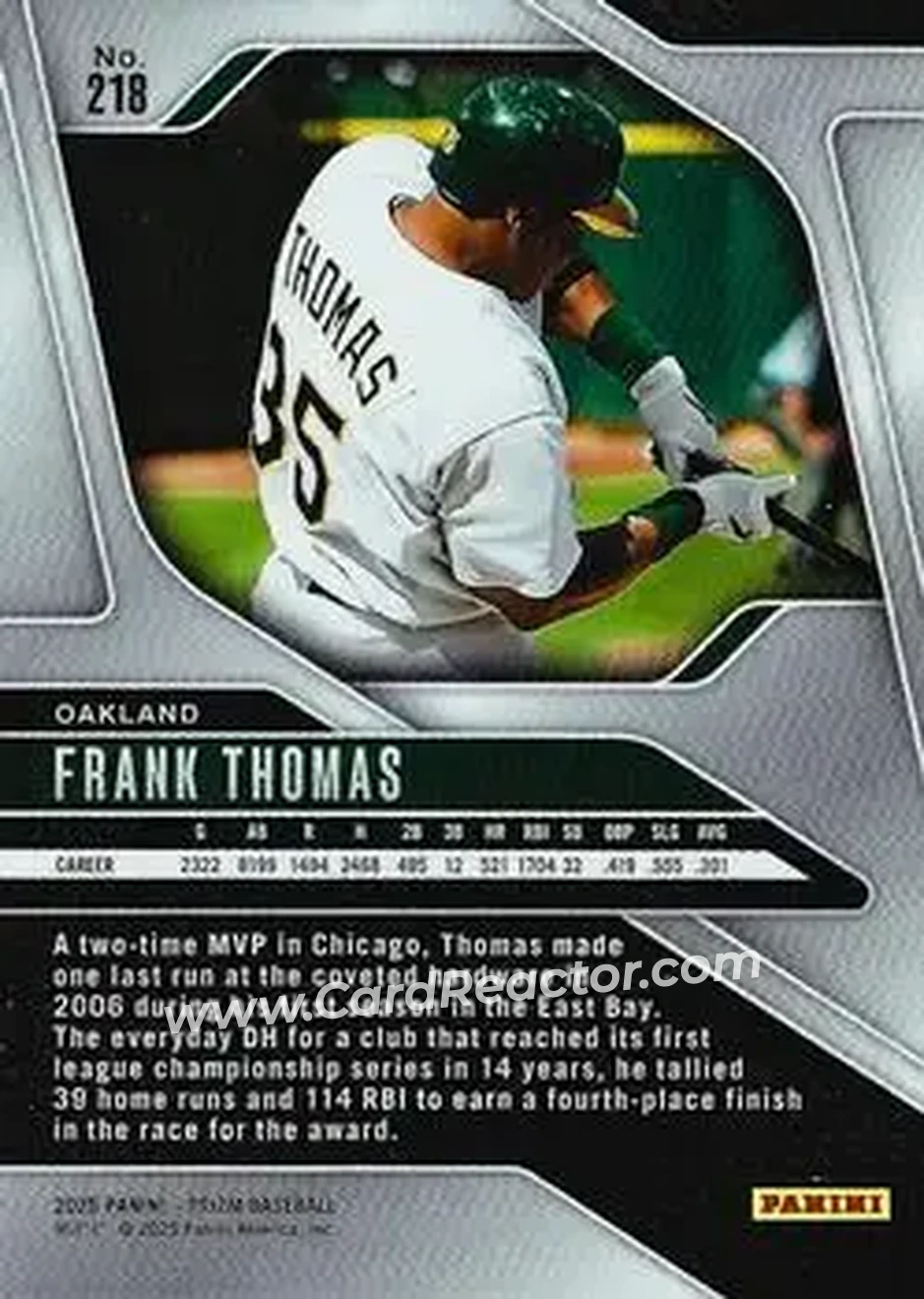 Back of Frank Thomas