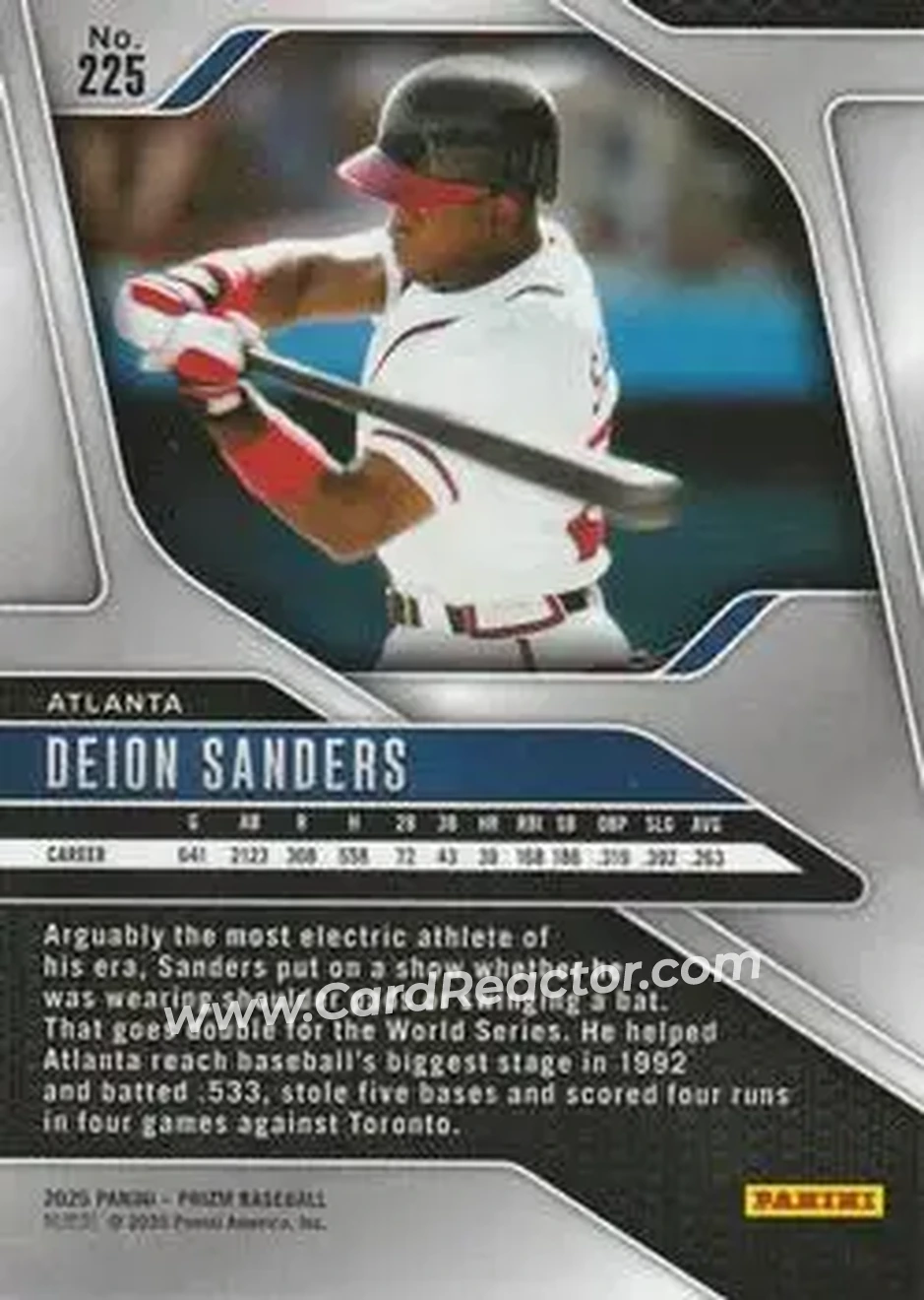 Back of Deion Sanders