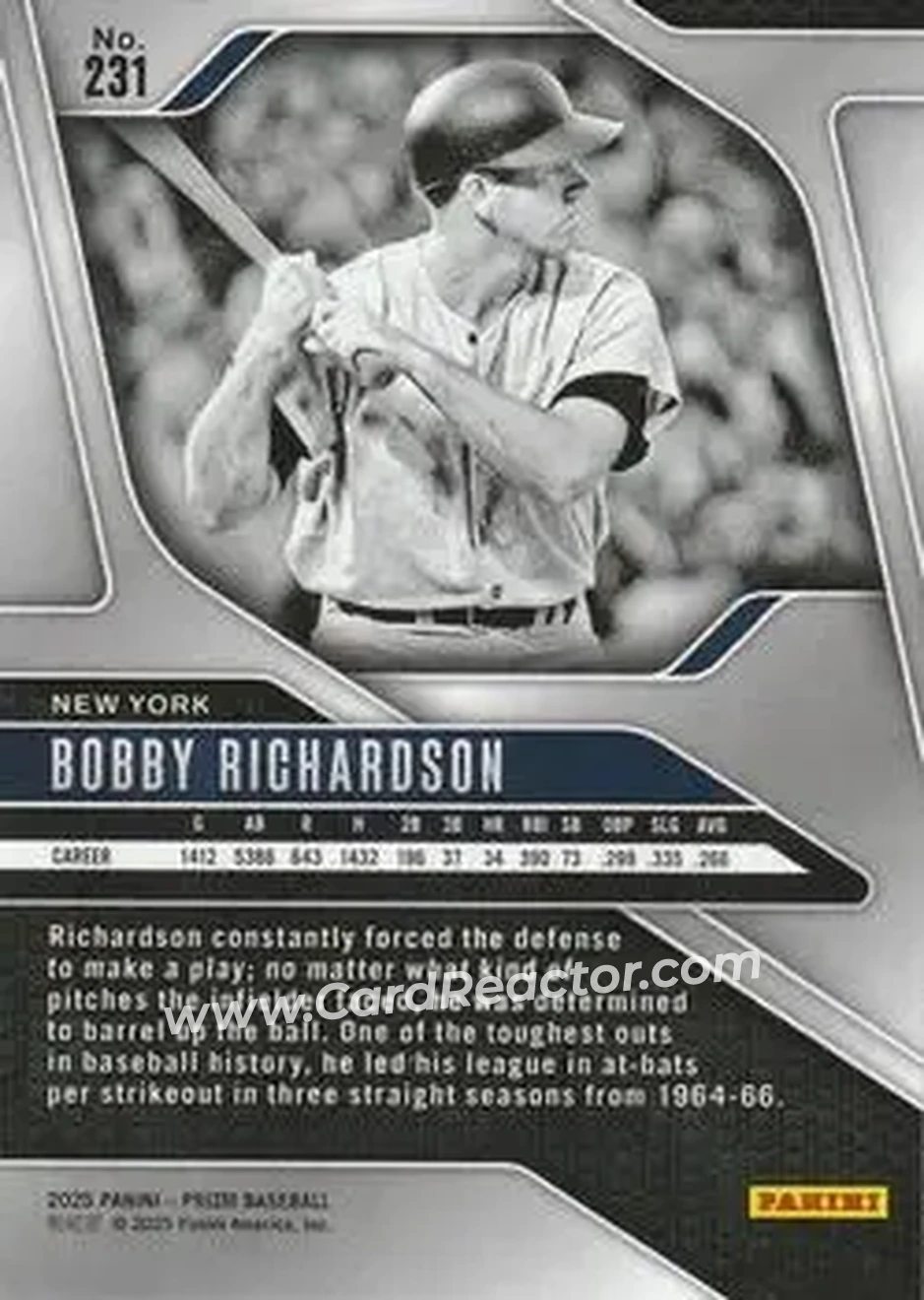Back of Bobby Richardson