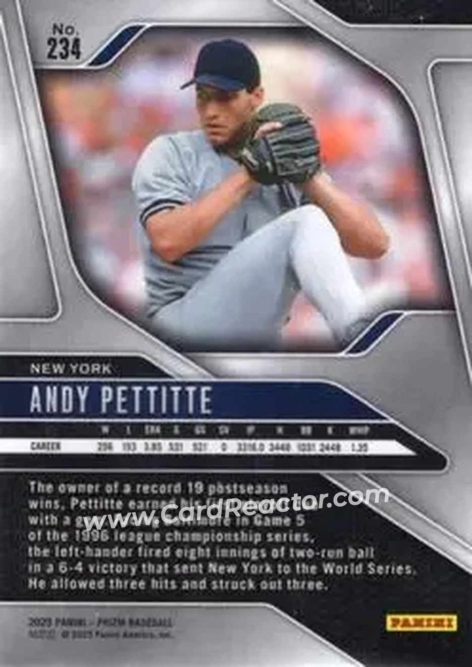 Back of Andy Pettitte