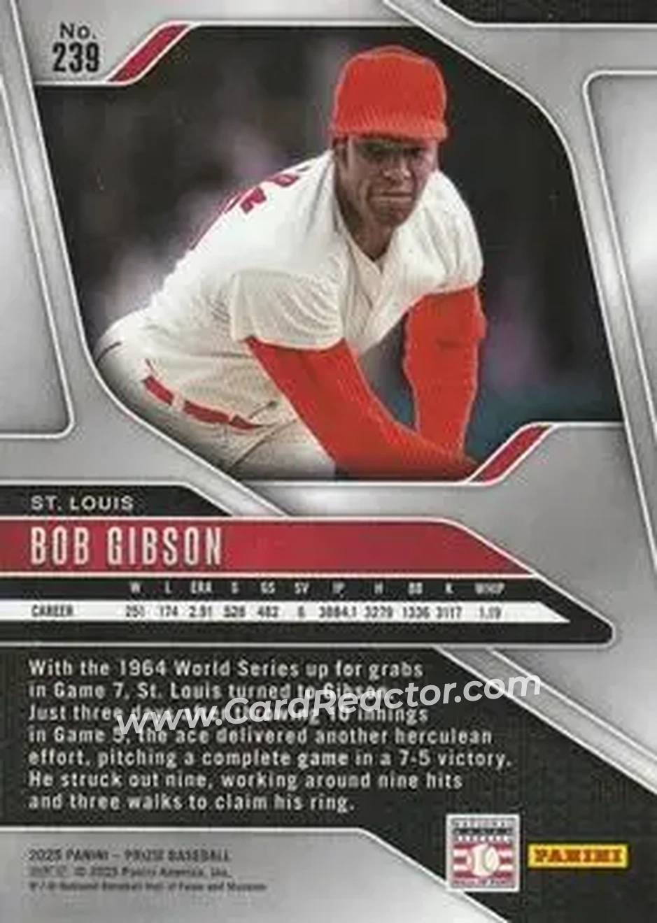 Back of Bob Gibson