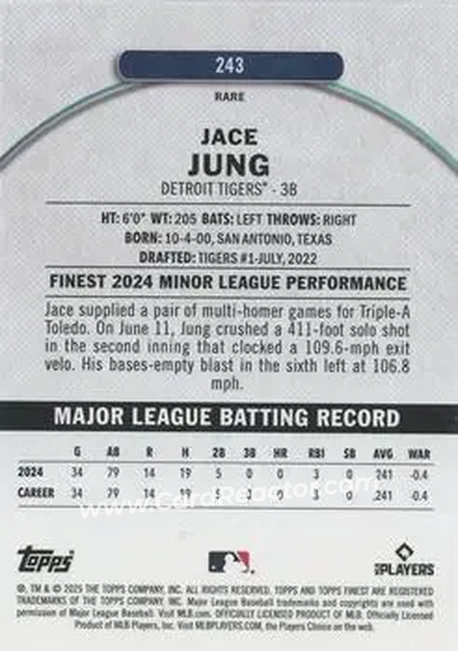 Back of Jace Jung