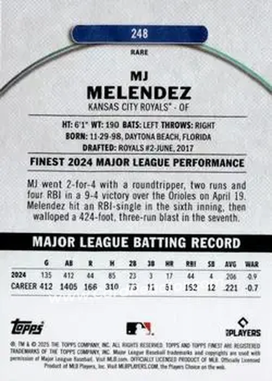 Back of MJ Melendez