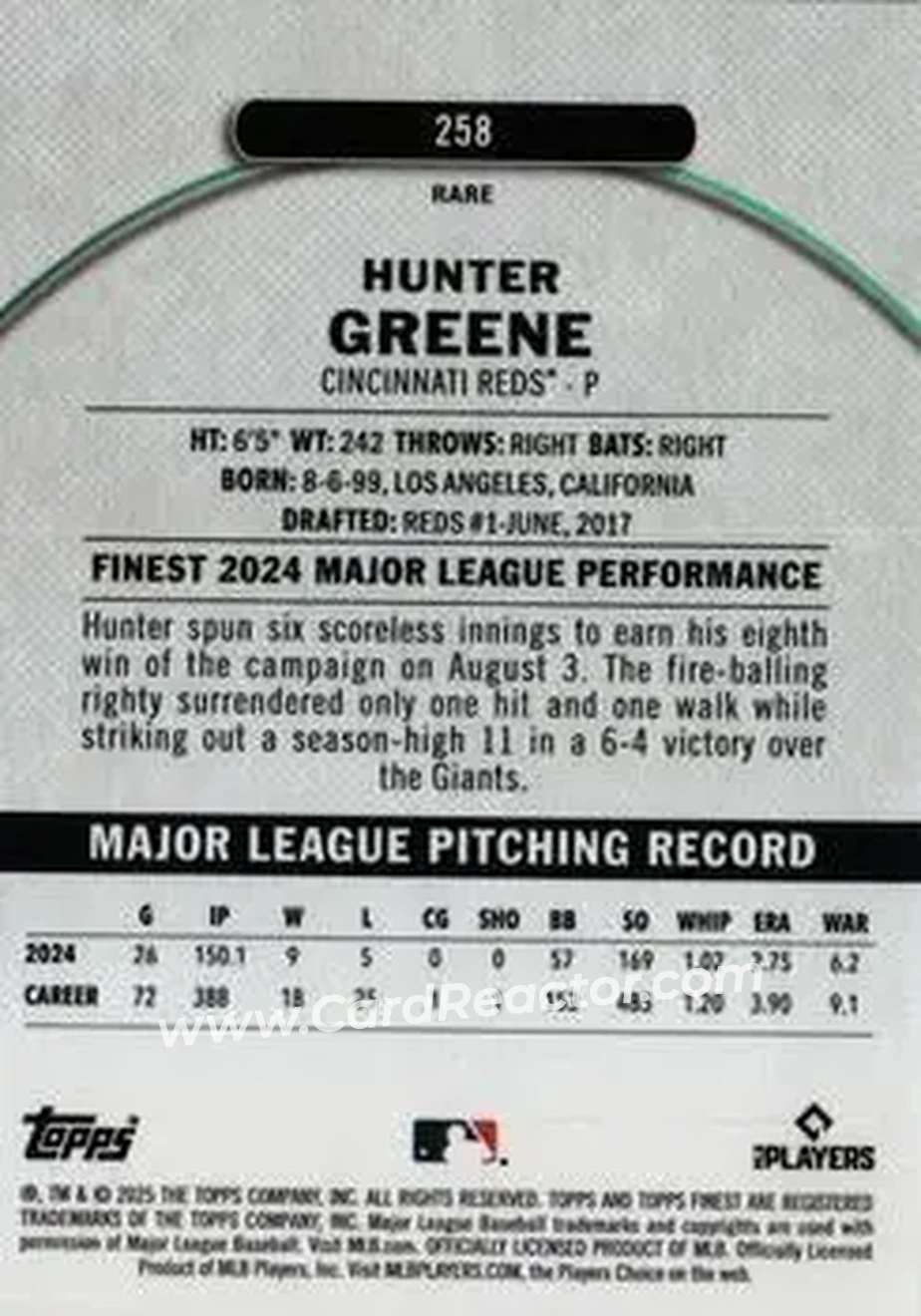 Back of Hunter Greene