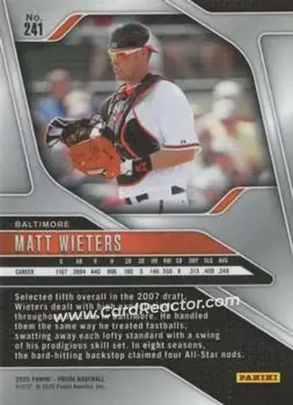 Back of Matt Wieters