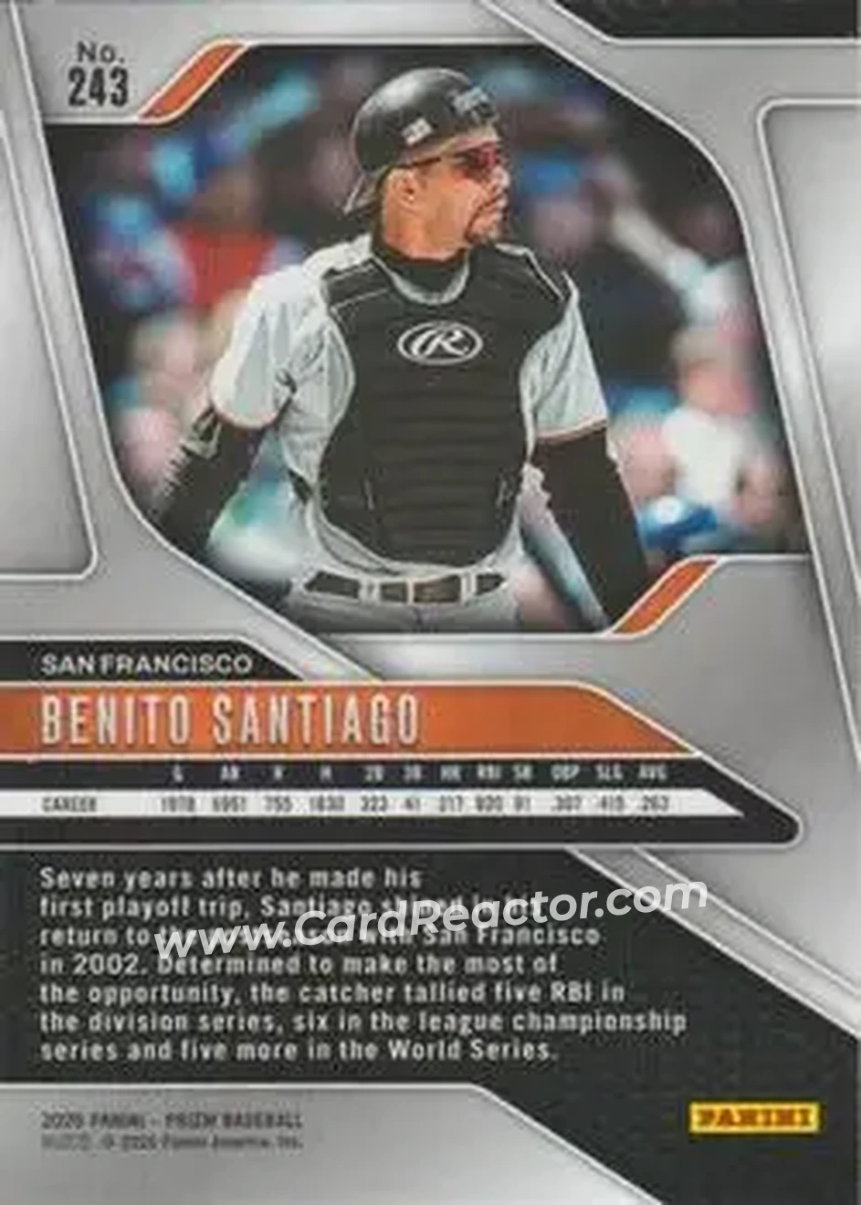 Back of Benito Santiago