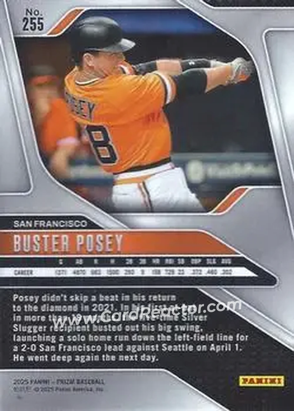 Back of Buster Posey