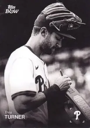 2025 Topps Black & White #009 Trea Turner