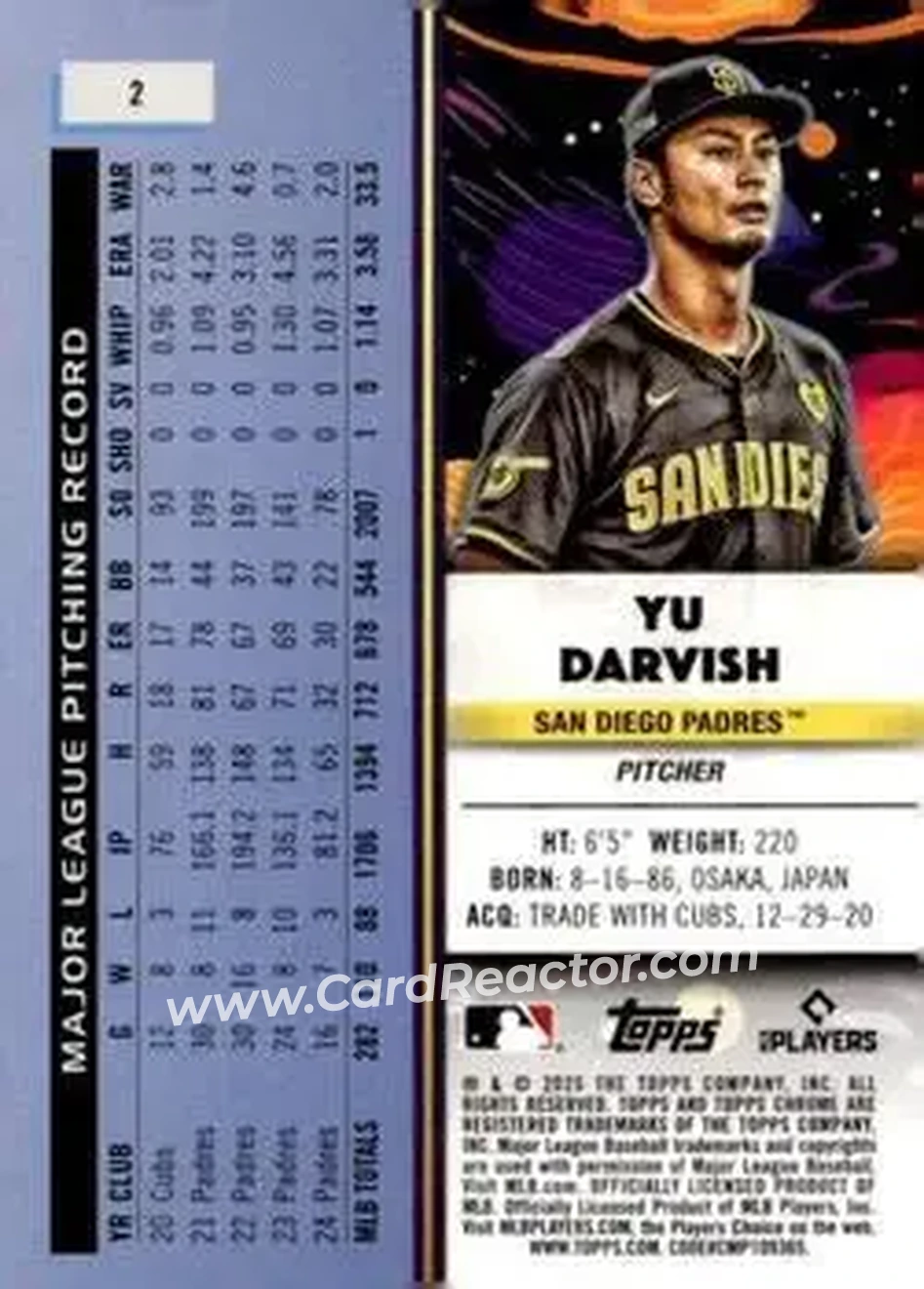 Back of Yu Darvish