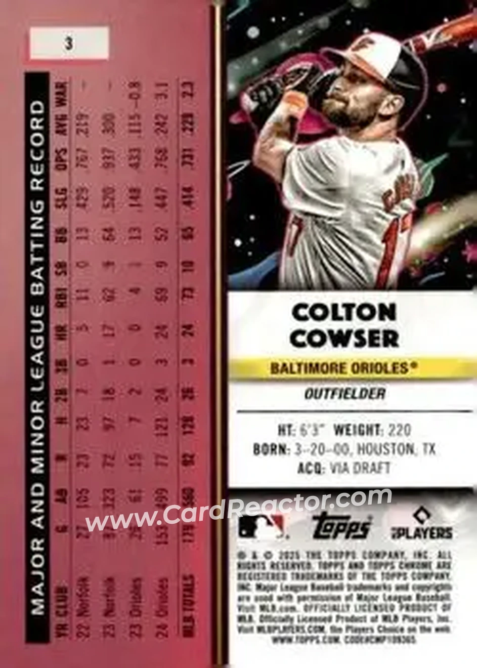 Back of Colton Cowser
