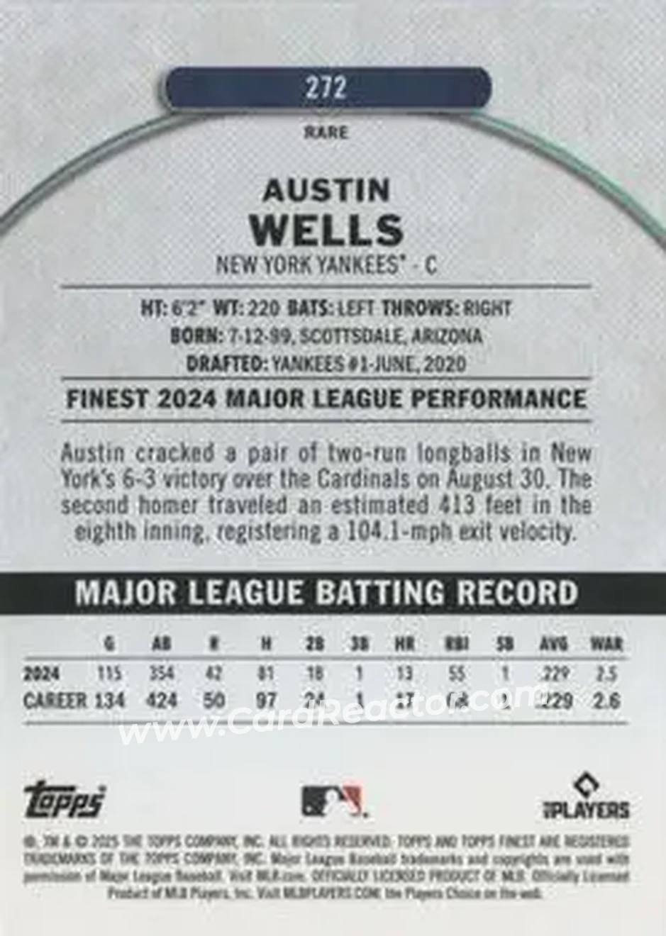 Back of Austin Wells
