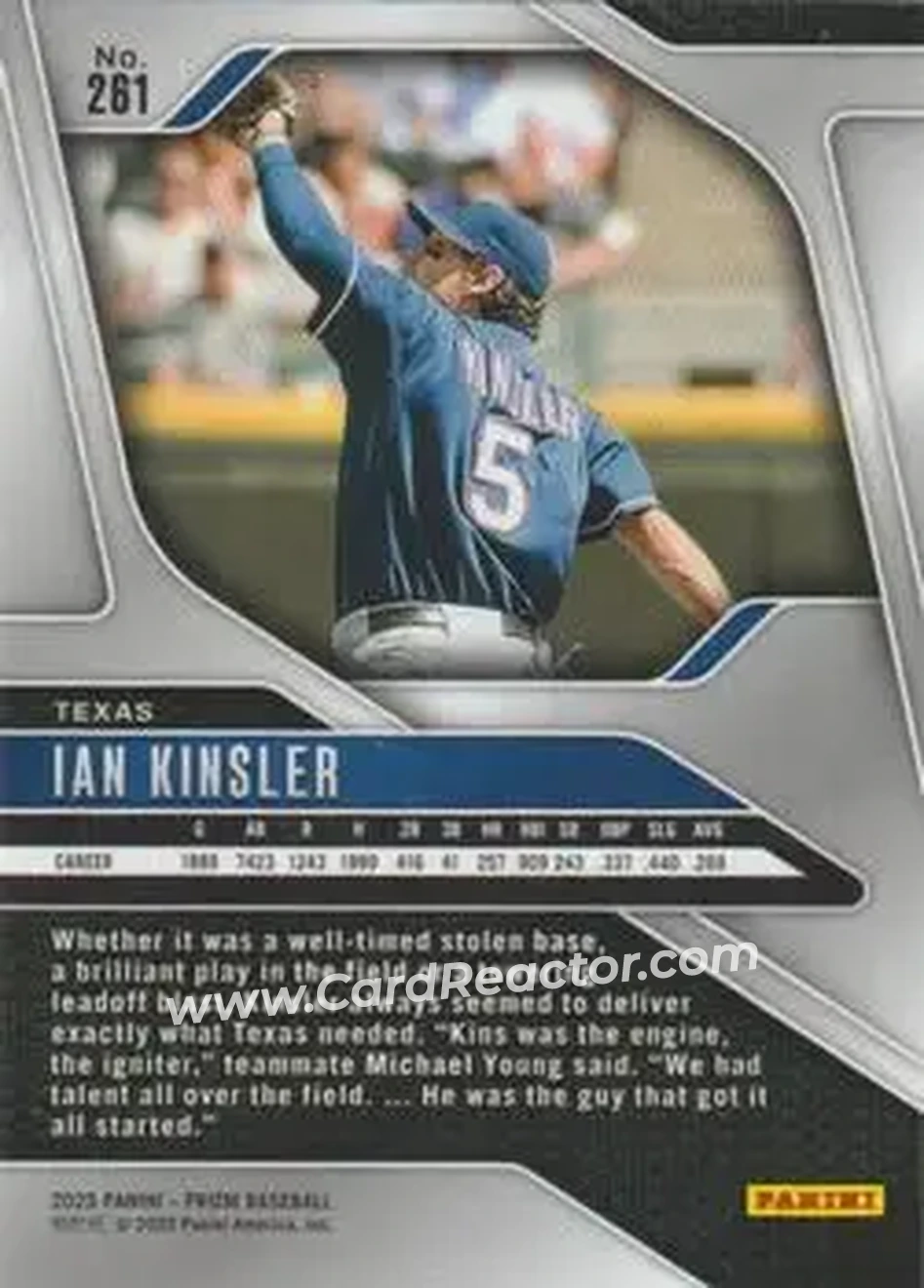 Back of Ian Kinsler