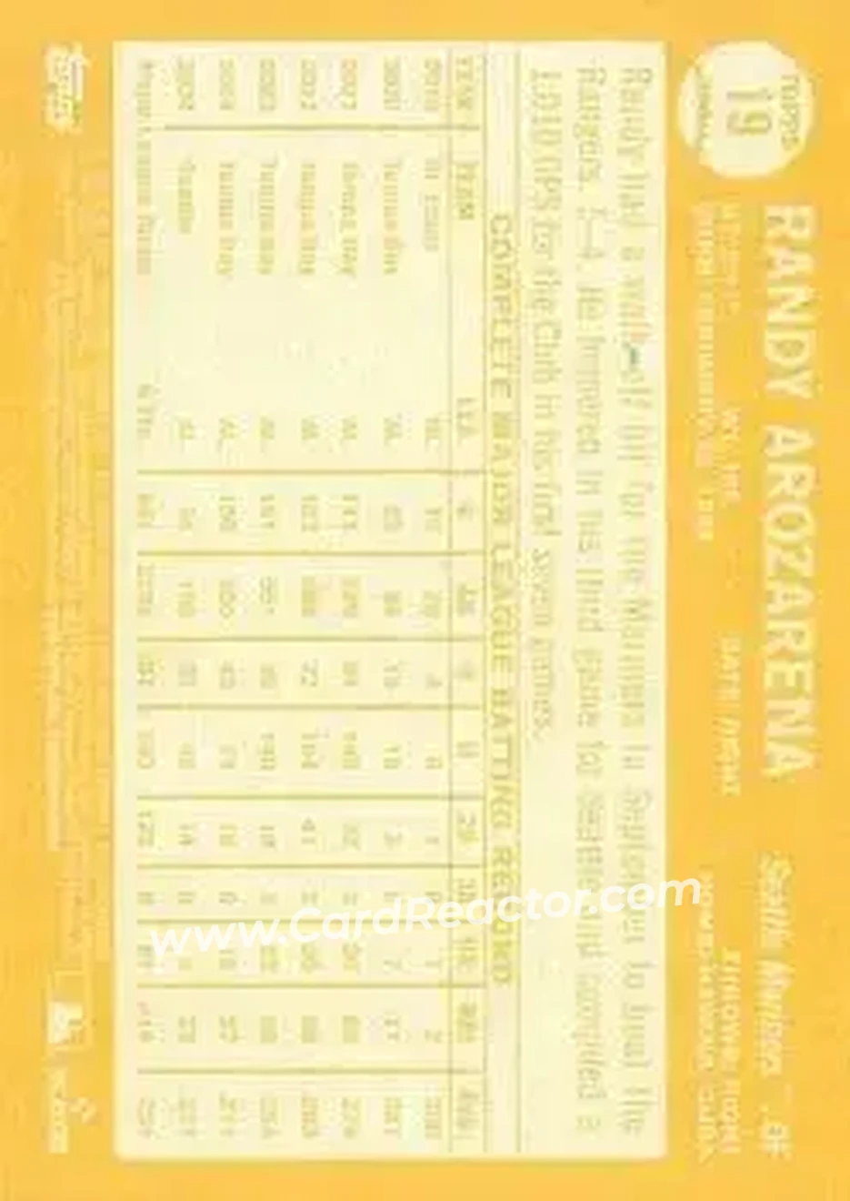 Back of Randy Arozarena