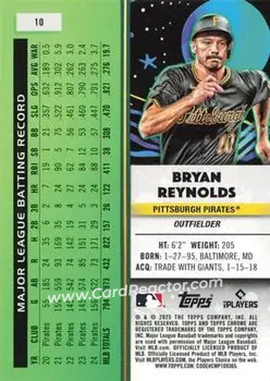 Back of Bryan Reynolds