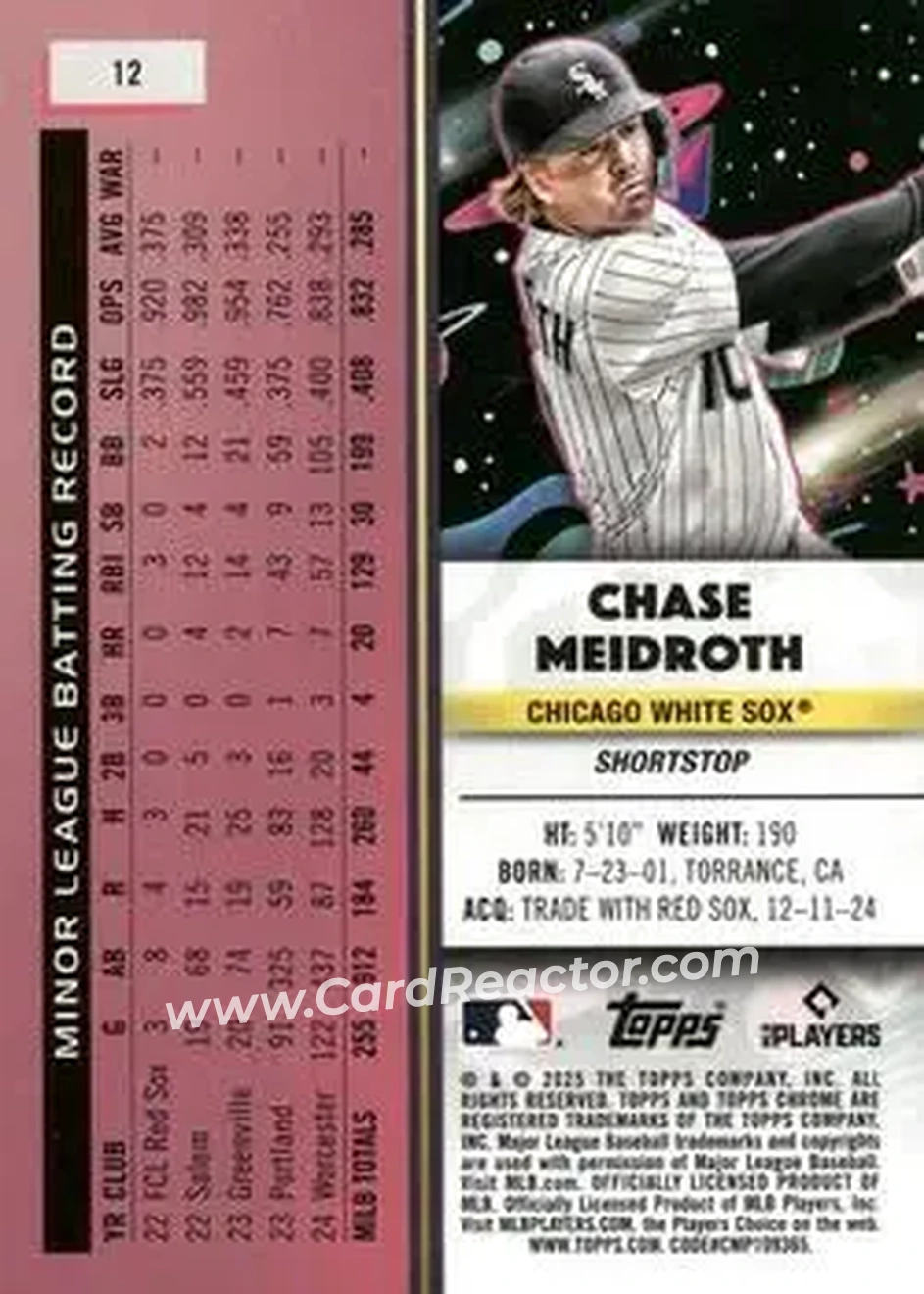 Back of Chase Meidroth
