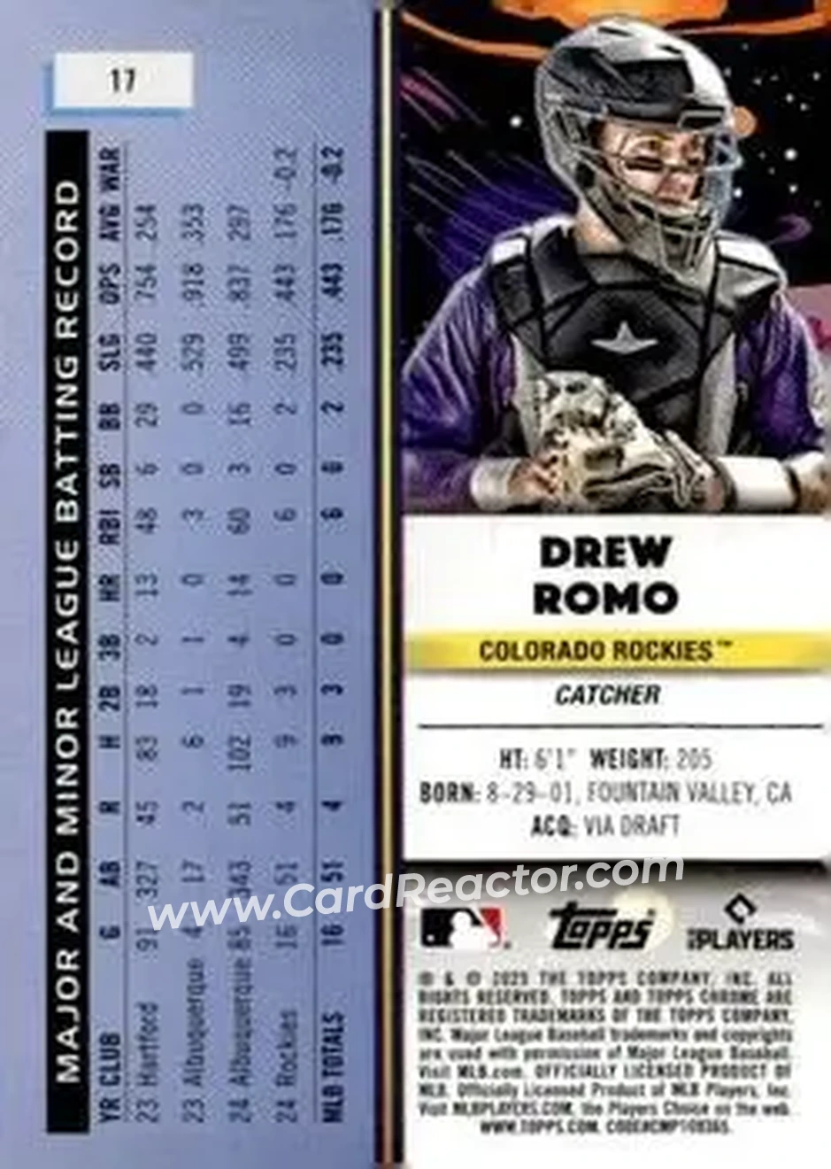 Back of Drew Romo