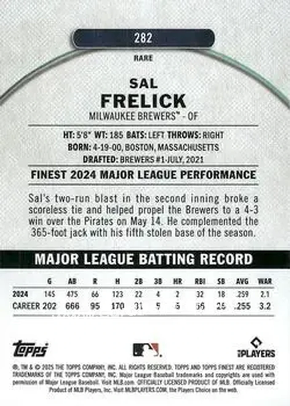 Back of Sal Frelick