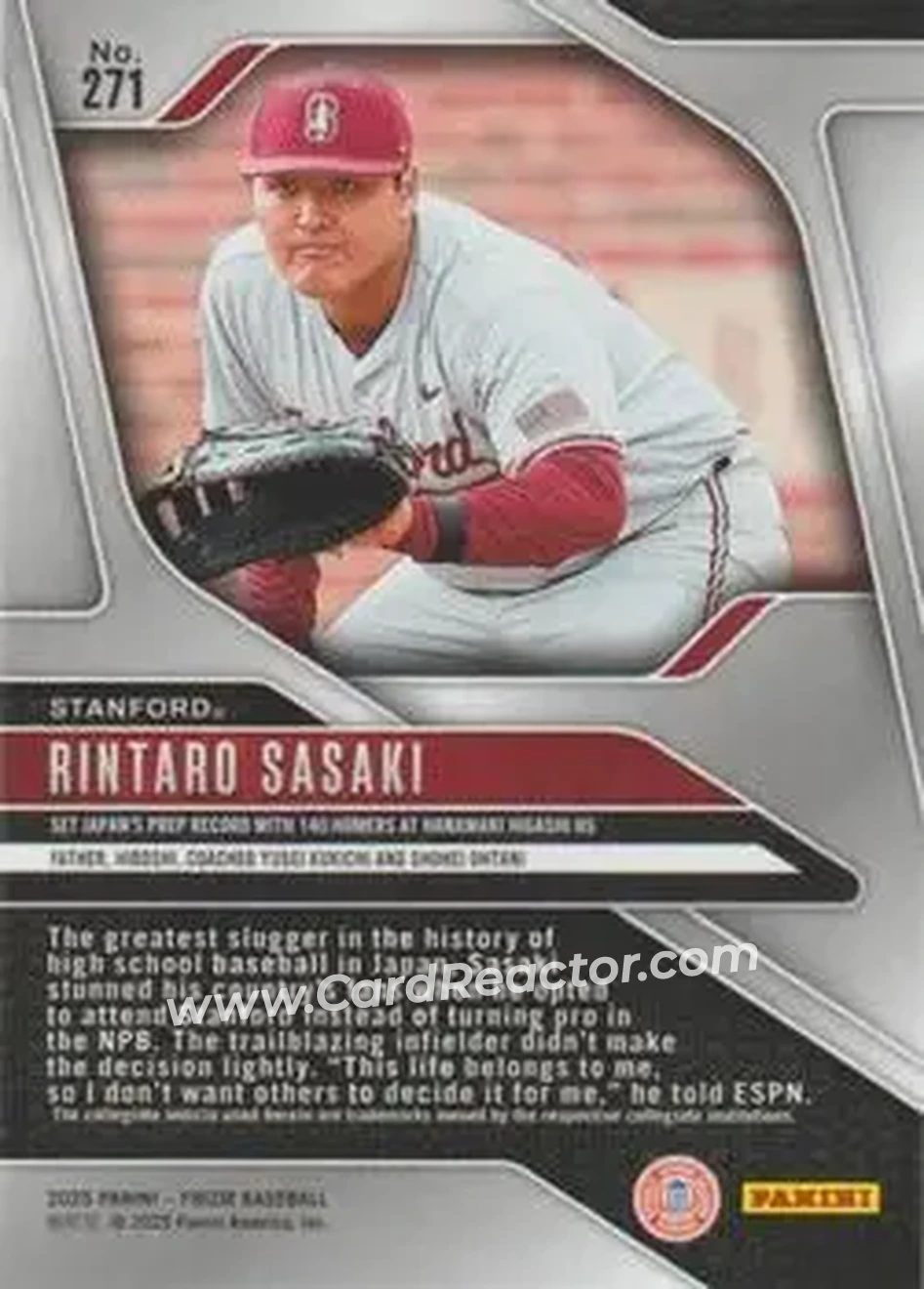 Back of Rintaro Sasaki