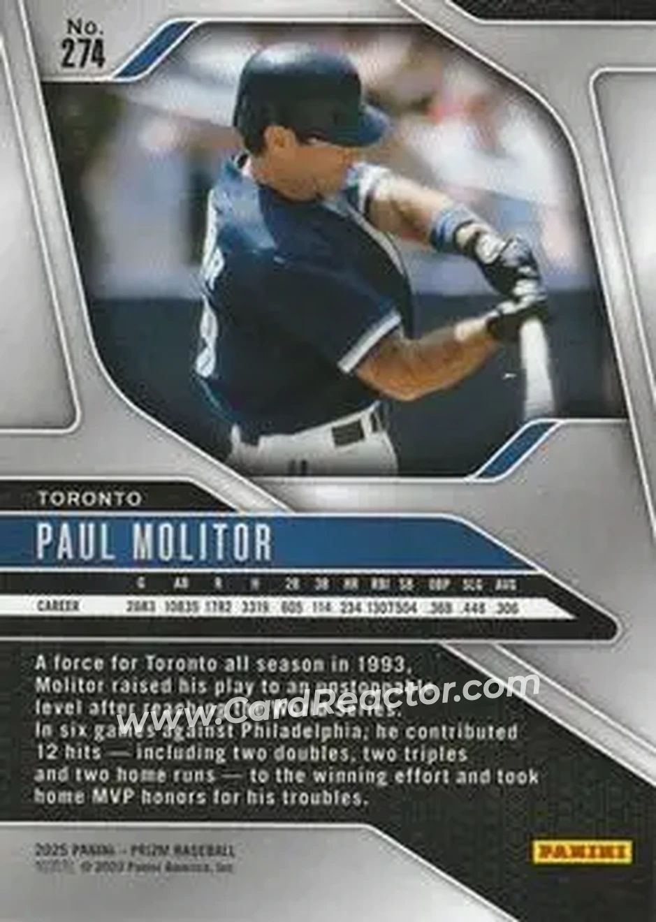 Back of Paul Molitor