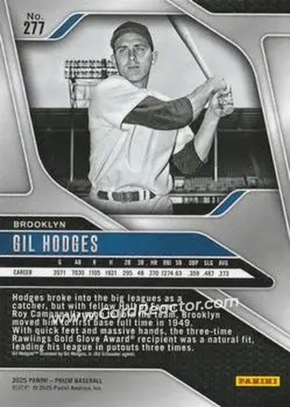 Back of Gil Hodges