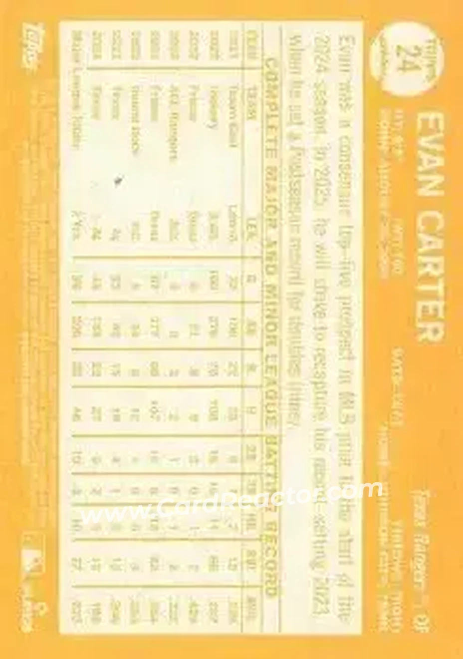 Back of Evan Carter