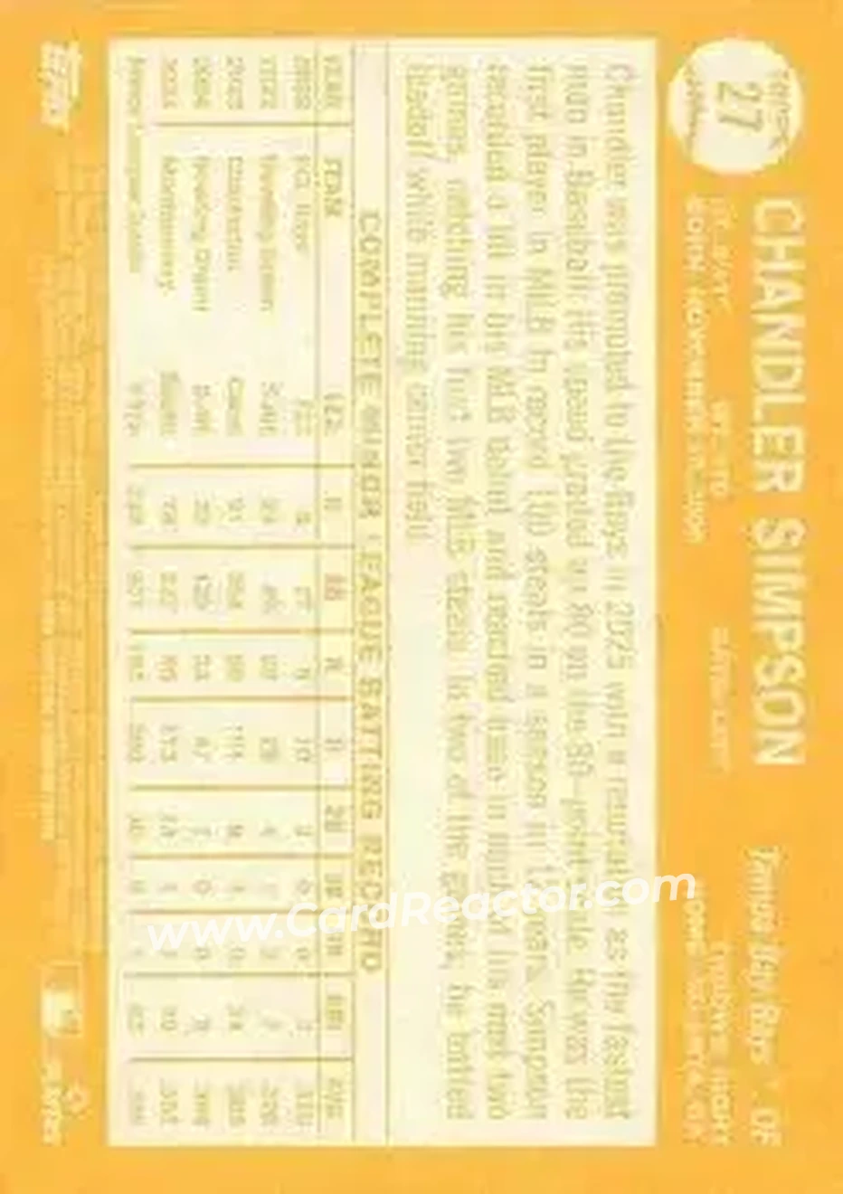 Back of Chandler Simpson