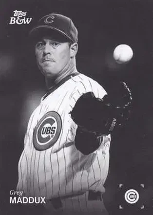 2025 Topps Black & White #029 Greg Maddux