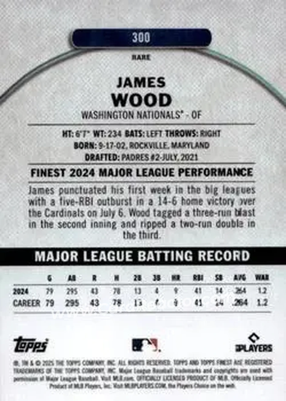 Back of James Wood