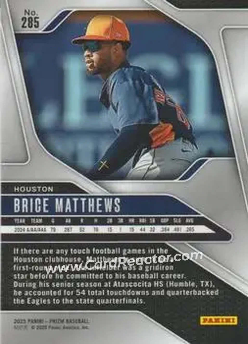 Back of Brice Matthews