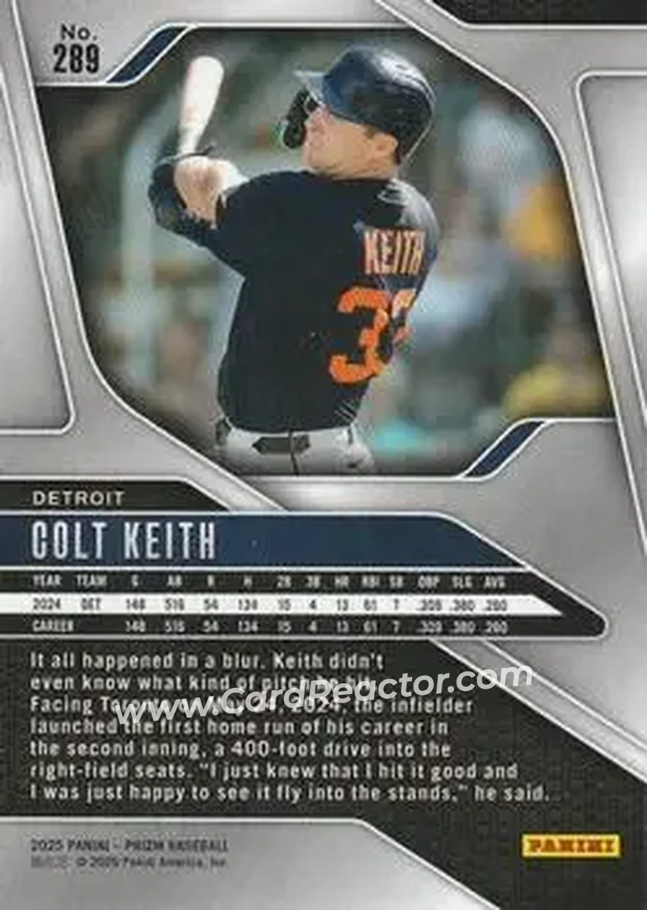 Back of Colt Keith