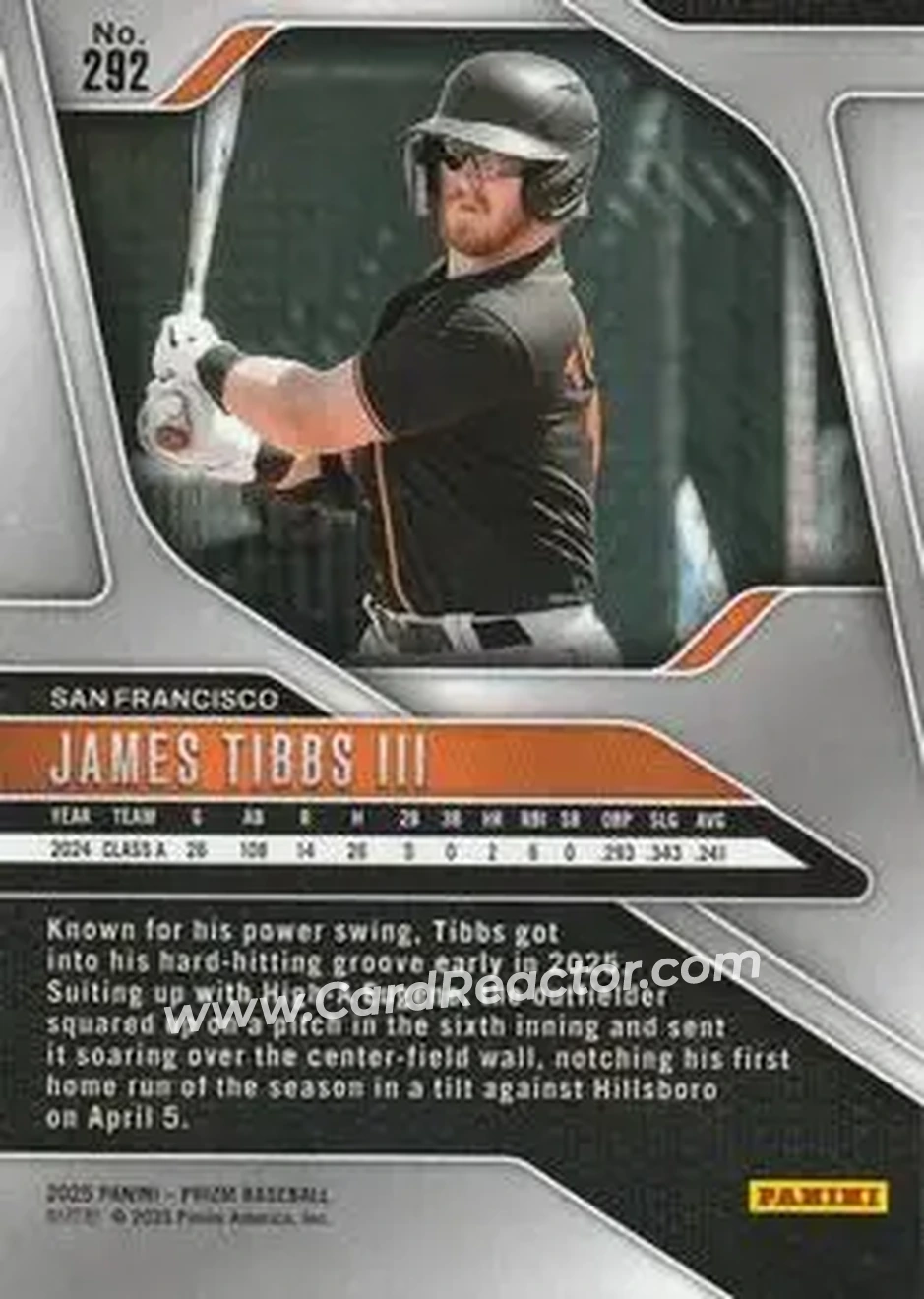 Back of James Tibbs III