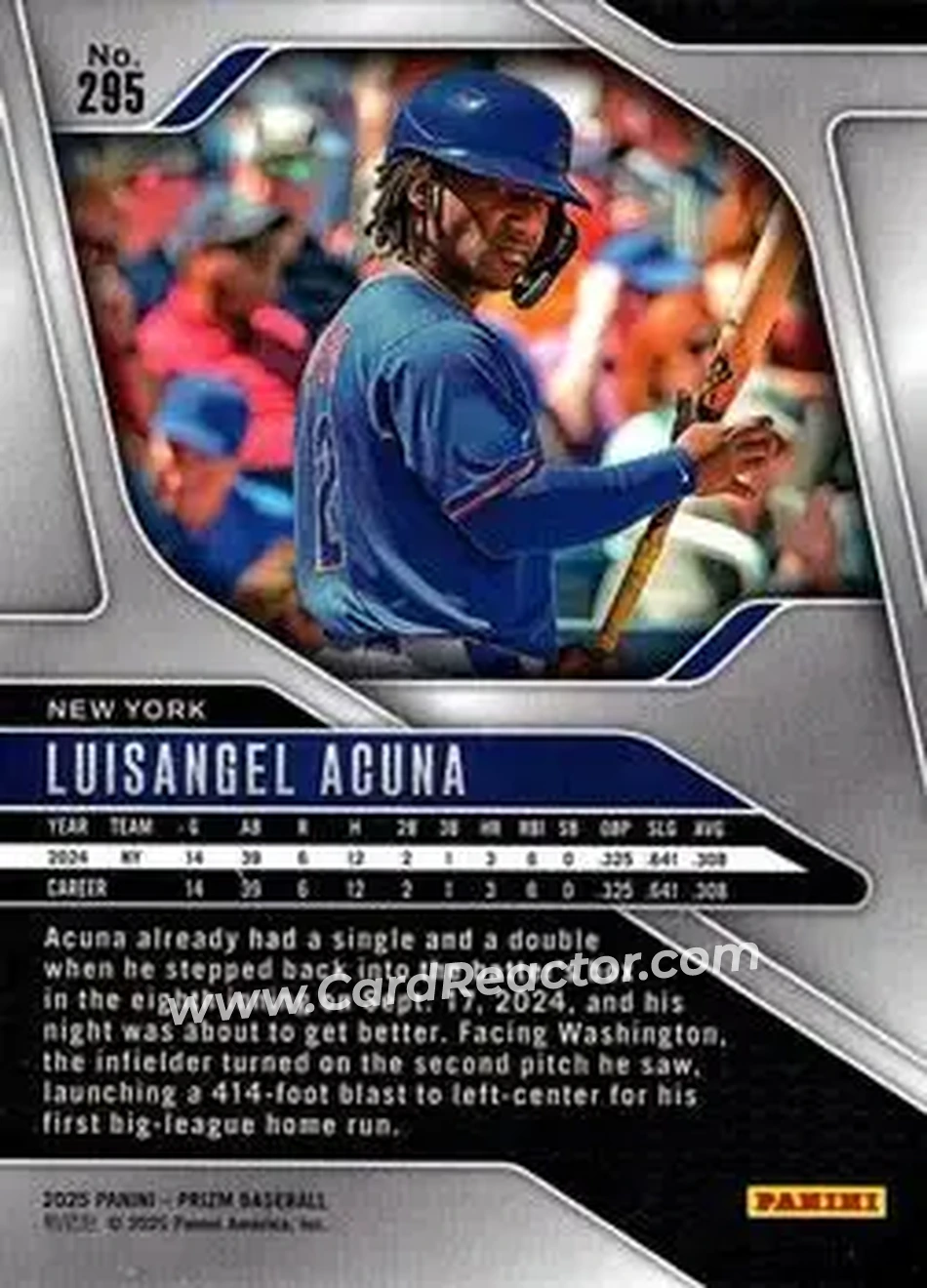 Back of Luisangel Acuña