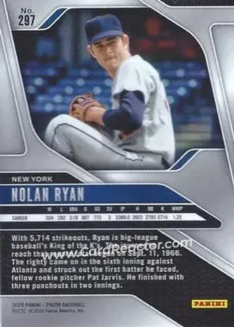 Back of Nolan Ryan