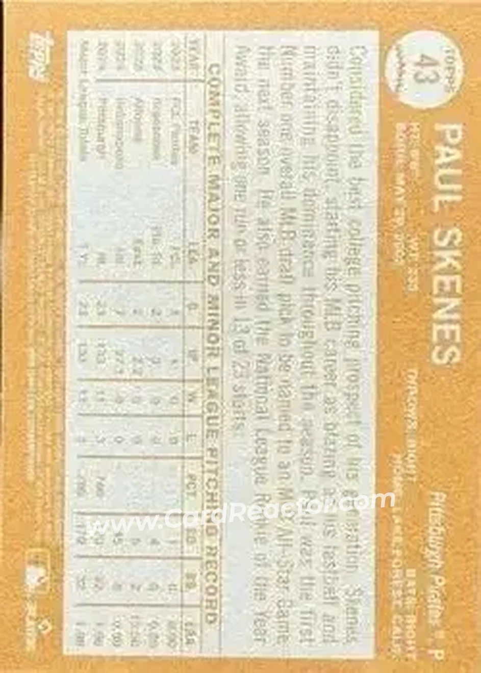 Back of Paul Skenes