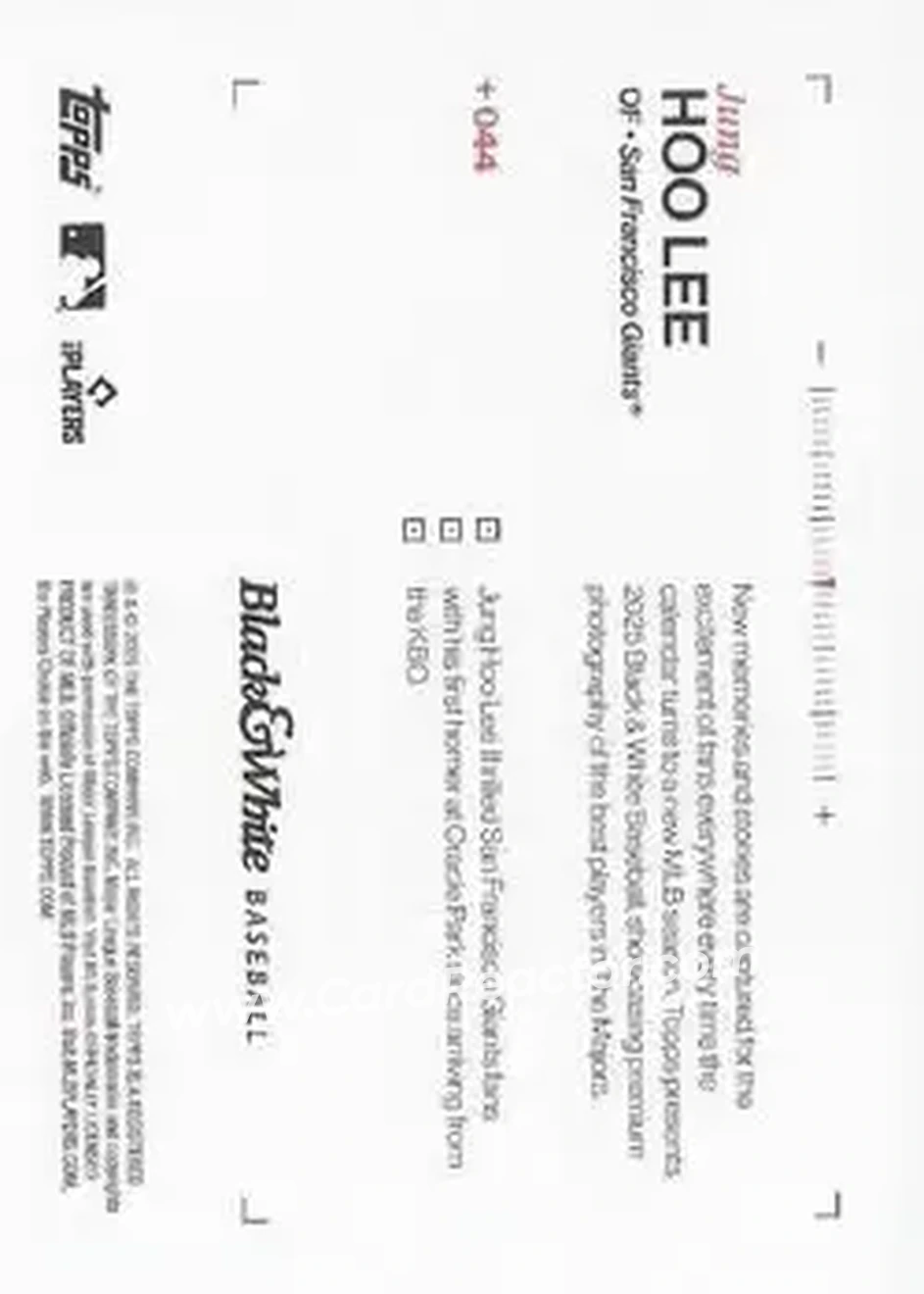 Back of Jung Hoo Lee